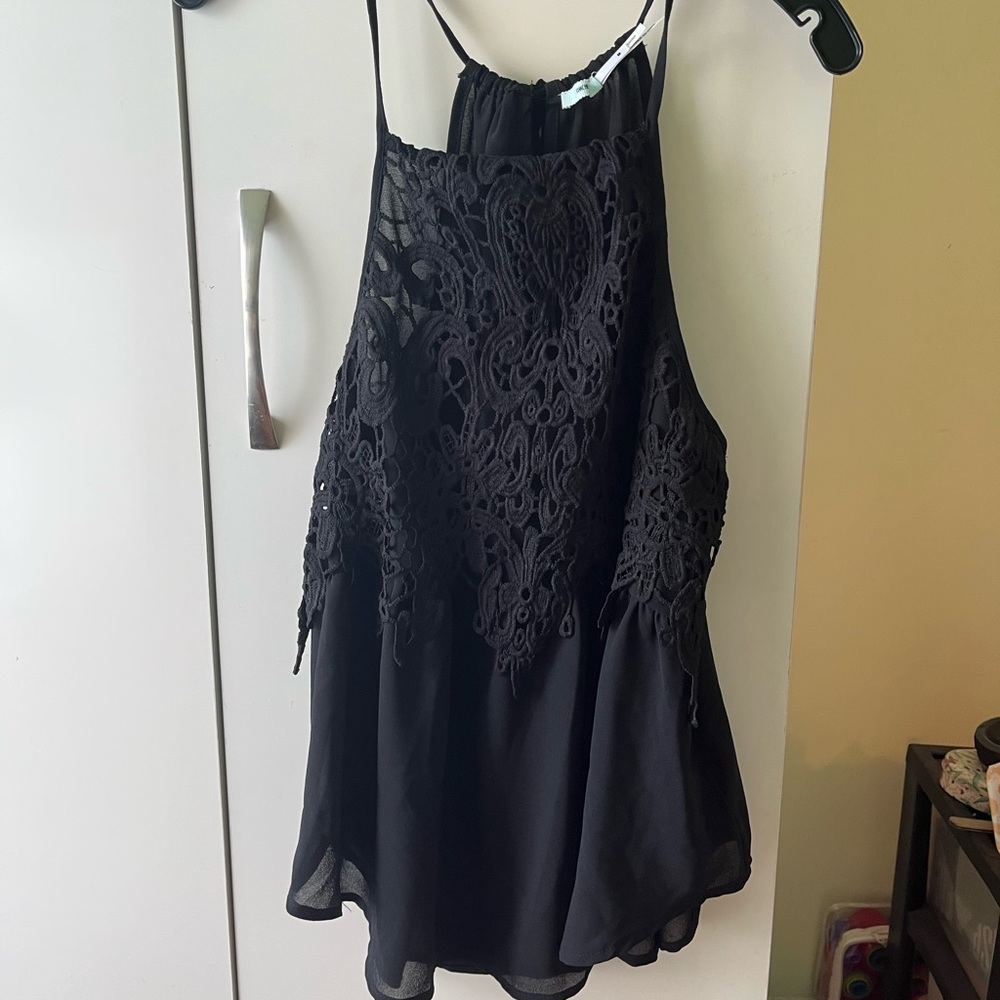 Kimchi Blue UO black lace tank